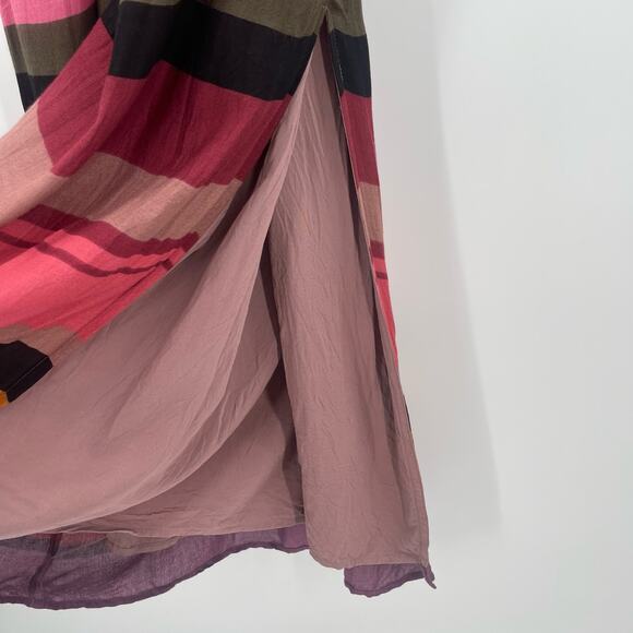 LOFT ANN TAYLOR Maxi Dress Size 8 Stripes Block Colorful Halter Tie Neck Casual - Picture 14 of 16